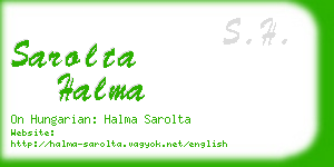 sarolta halma business card